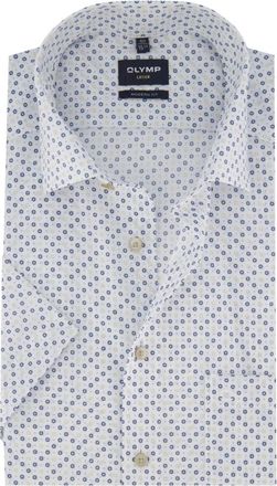 Olymp Olymp, Overhemden, Heren, Wit, L, Katoen, Olymp overhemd korte mouw wit