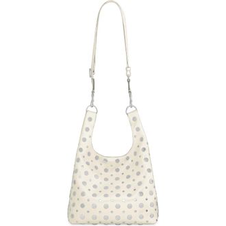 Rebecca Minkoff Ayla Stud Faux Leather Shopper Bag in Porcelain at Nordstrom