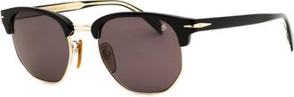 David Beckham Sunglasses Browline Full Rim, Black Gold Frame And Grey Lens Db1002/s02M2Ir