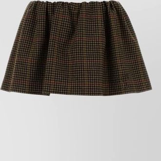 Miu Miu wool houndstooth mini skirt