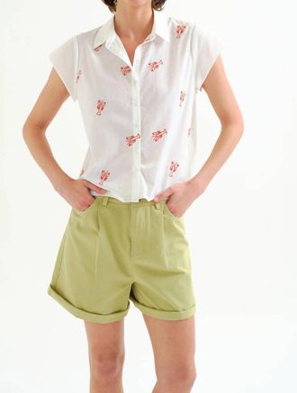Compa&ntilde;&iacute;afant&aacute;stica Lobster Button Down Shirt In White