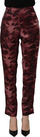 Bencivenga High Waist Patterned Straight Trouser Womens Pants