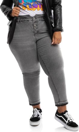 1822 Denim Plus Size Relaxed Jean W/ Release Hem In Grey