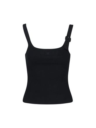 Courr&egrave;ges Minimalist Top With Clean Silhouette