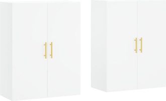 vidaXL Armarios de pared 2 unidades blanco 69,5x34x90 cm Vidaxl
