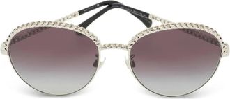 Chanel Occhiali da sole con catena - Argento
