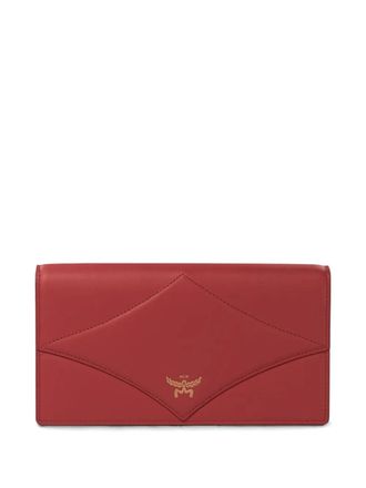 MCM diamond-quilted clutch bag - women - Calf Leather - One Size - Red