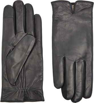 Handsome Stockholm Essentials Leather Gloves - Dark Grey - XL