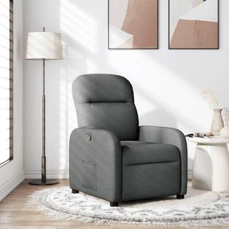 vidaXL Sill&oacute;n Reclinable De Tela Gris Oscuro Vidaxl