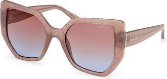 Guess Stijlvolle Zonnebril - Dames - Zonnebrillen - Beige - 55 MM - Accessoires
