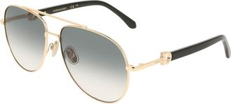 Ferragamo SF344S 738 Womens Sunglasses Gold Size 60