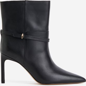 H&M Stiefeletten aus Leder - Schwarz