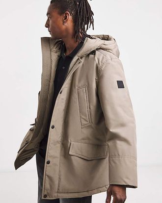 HUGO BOSS Padded Parka - Beige