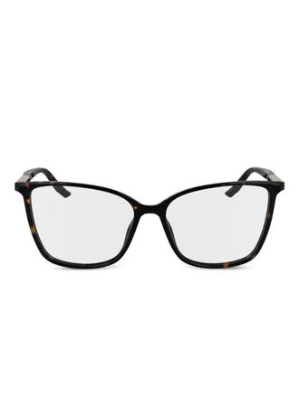 Calvin Klein rectangle acetate frames - Brown