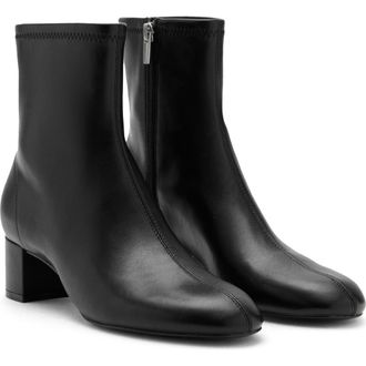 Mango Round Toe Bootie in Black at Nordstrom, Size 6.5Us