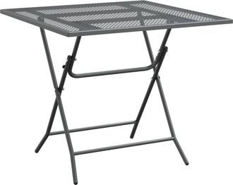 vidaXL vidaXL Garden Table 80x80x72 cm Expanded Metal Mesh Anthracite