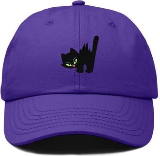 Dalix Blink Black Cat Dad Cap in Purple at Nordstrom