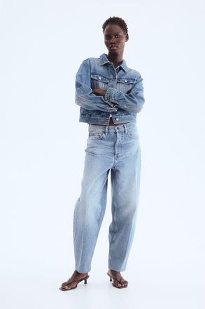 H&M Denim Jacket in Washed Denim Blue at Nordstrom, Size Xx-Large