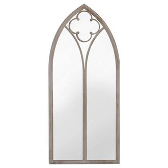 Berkfield Home Decorative Garden Mirror Sand 70x30 cm Iron for Outdoor Use in Cream