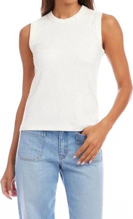 Karen Kane Ribbed Tank In Off White
