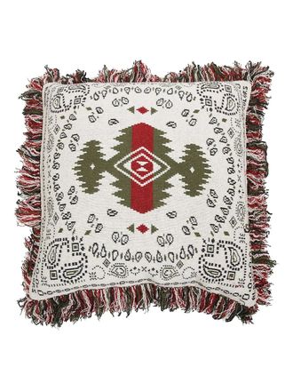 Alanui Bandana jacquard cushion - unisex - Wool - One Size - Neutrals