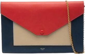 Celine Pre-owned Vintage Crossbody Bag - Dames - Vintage Clutch - Veelkleurig - ONE Size - Leer - Vintage
