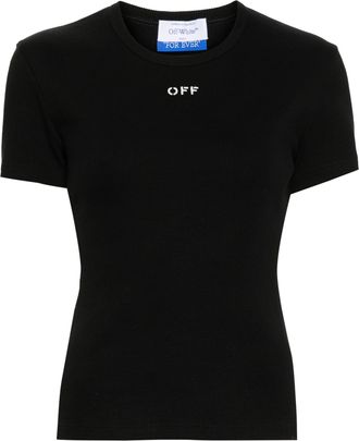 Off-white Off Stamp Rib Basic T-Shirt Schwarz Wei&szlig;