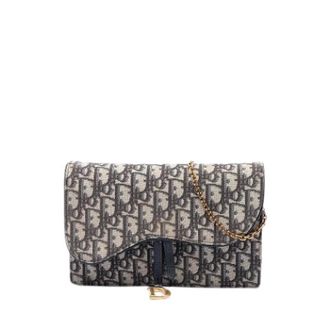 Dior Pre-owned Vintage Canvas Crossbody Bag - Dames - Pre-owned - Blauw - Maat: ONE Size