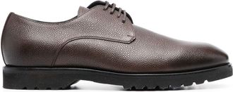 Tom Ford grained leather Derby shoes - men - Calf Leather/Rubber/Calf Leather - 12 - Brown