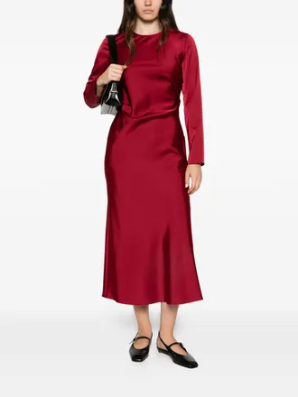 Emporio Armani Satin Finish Dress - Red