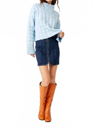 Free People Care Soul Searcher Sweater In Light Blue