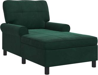 vidaXL Sill&oacute;n Reclinable Verde Oscuro 91 X 157 X 91 Cm Terciopelo Vidaxl
