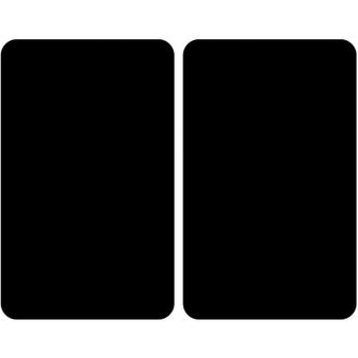 AC-D&eacute;co Wenko Coprifornelli universali nero - Set di 2 coprifornelli per tutti i tipi di fornelli, Vetro temperato, 30 x 52 cm, Nero