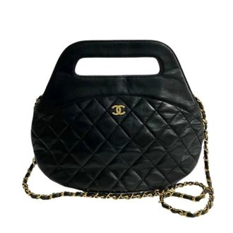 Chanel Pre-owned Matelasse Lambskin 2way Bag - Dames - Pre-owned - Zwart - Maat: ONE Size Leer