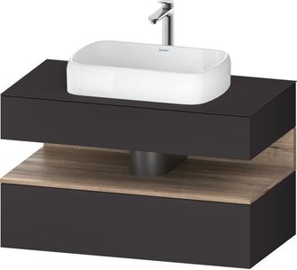 Duravit Duravit - Qatego Consola Mueble Bajo Lavabo, 1 Extra&iacute;ble, 1 Caj&oacute;n