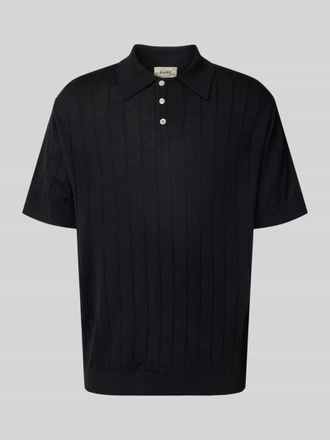 For&eacute;t Poloshirt mit gerippten Abschl&uuml;ssen Modell ASTERN in Black, Gr&ouml;&szlig;e XL