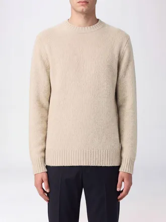 KANGRA Maglia girocollo in misto lana e cashmere con bordi a costine