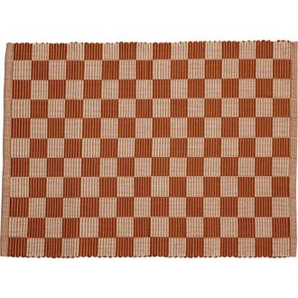Siafu Home Handloomed Checkered Placemats - Set of 4 in Brown at Nordstrom