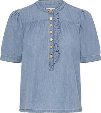 Ichi Mujer, Blusas y Camisas, Azul, Talla: M