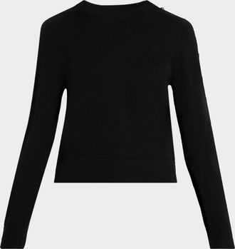SIMKHAI Declan Buttoned Merino Wool Sweater