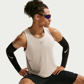 Nike Mens Stride Aero-FIT Running Tank Top in Brown | IM5148-236
