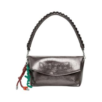 Desigual Handbags, female, Gray, ONE SIZE, Half Logo Trokel Bag