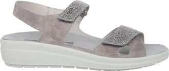 Rohde Grijze su&egrave;de damessandaal met geheugenvoetbed - Dames - Sleehakken - Grijs - 39 EU - Su&egrave;de - Schoenen