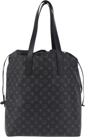 Louis Vuitton Cabas Light Drawstring Monogram Eclipse Canvas Black Canvas Handbag (Pre-Owned)