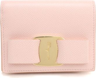 Ferragamo Pink Leather Wallet (Bi-Fold) (Pre-Owned)