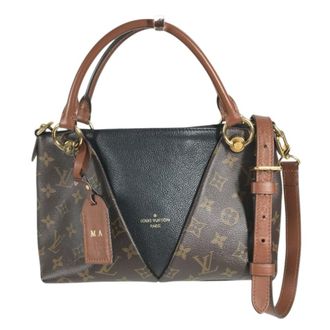Louis Vuitton Brown Monogram Leather Handbag Shoulder Bag Tote Bag (Pre-Owned)