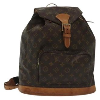 Louis Vuitton Pre-owned Backpacks, female, Brown, Size: ONE SIZE Pre-owned Canvas Backpack