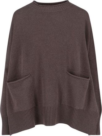 Maryya Relaxed Fit Knit Sweater In Soft Beige