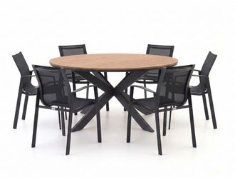 Forza Furniture Forza Altea/Fidenza &oslash;149cm dining tuinset 7-delig stapelbaar