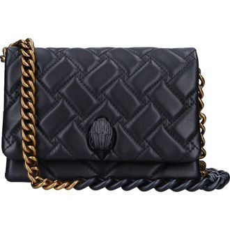 Kurt Geiger Mini Kensington Quilted Leather Crossbody Bag in Charcoal at Nordstrom Rack